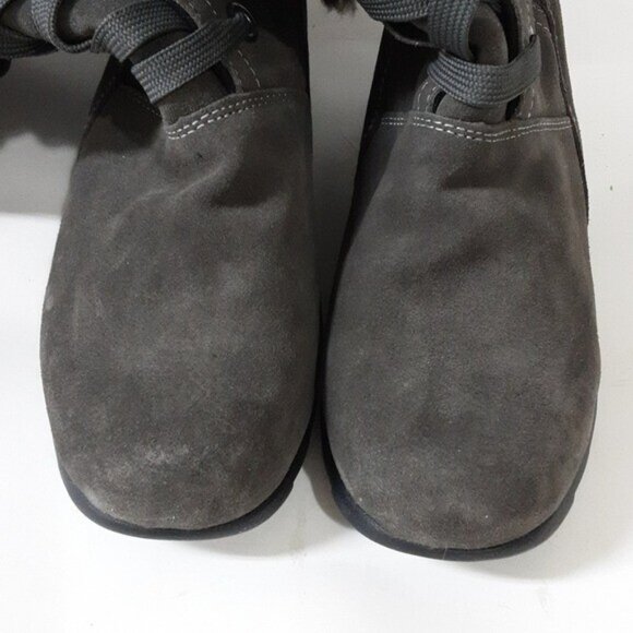 Sporto Kristen Leather suede waterproof winter Boots  8M lace up faux fur casual - Picture 6 of 8